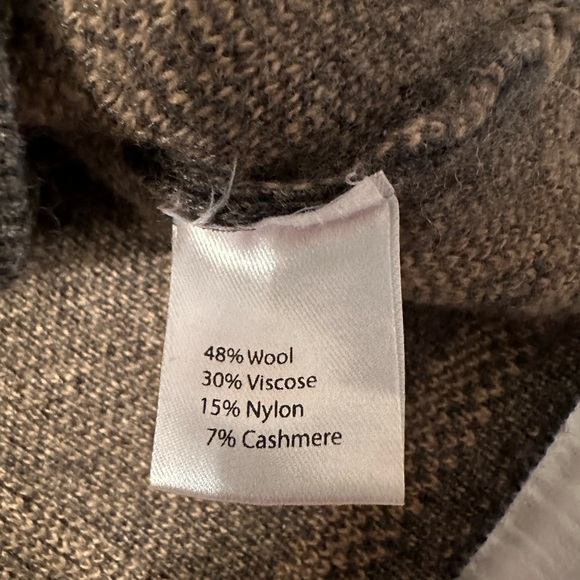 Bartolini Checked Wool & Cashmere Blend Cardigan - Size M - Picture 5 of 9